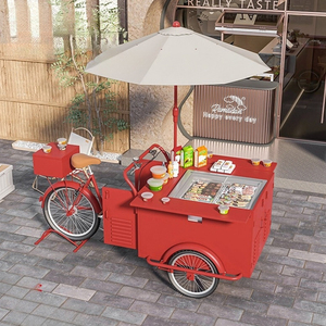 Galvanized Steel Reverse Trike Style Three Wheel Mobile <strong>Cart</strong> Integrated Cooking System Snack Vending Business <strong>Food</strong> Trailer - Product Image 4