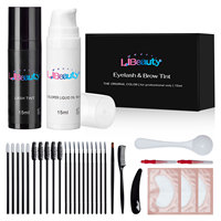 Kit de teinture pour sourcils au henné, usage domestique et professionnel, vente en gros, teinture liquide semi-permanente pour sourcils