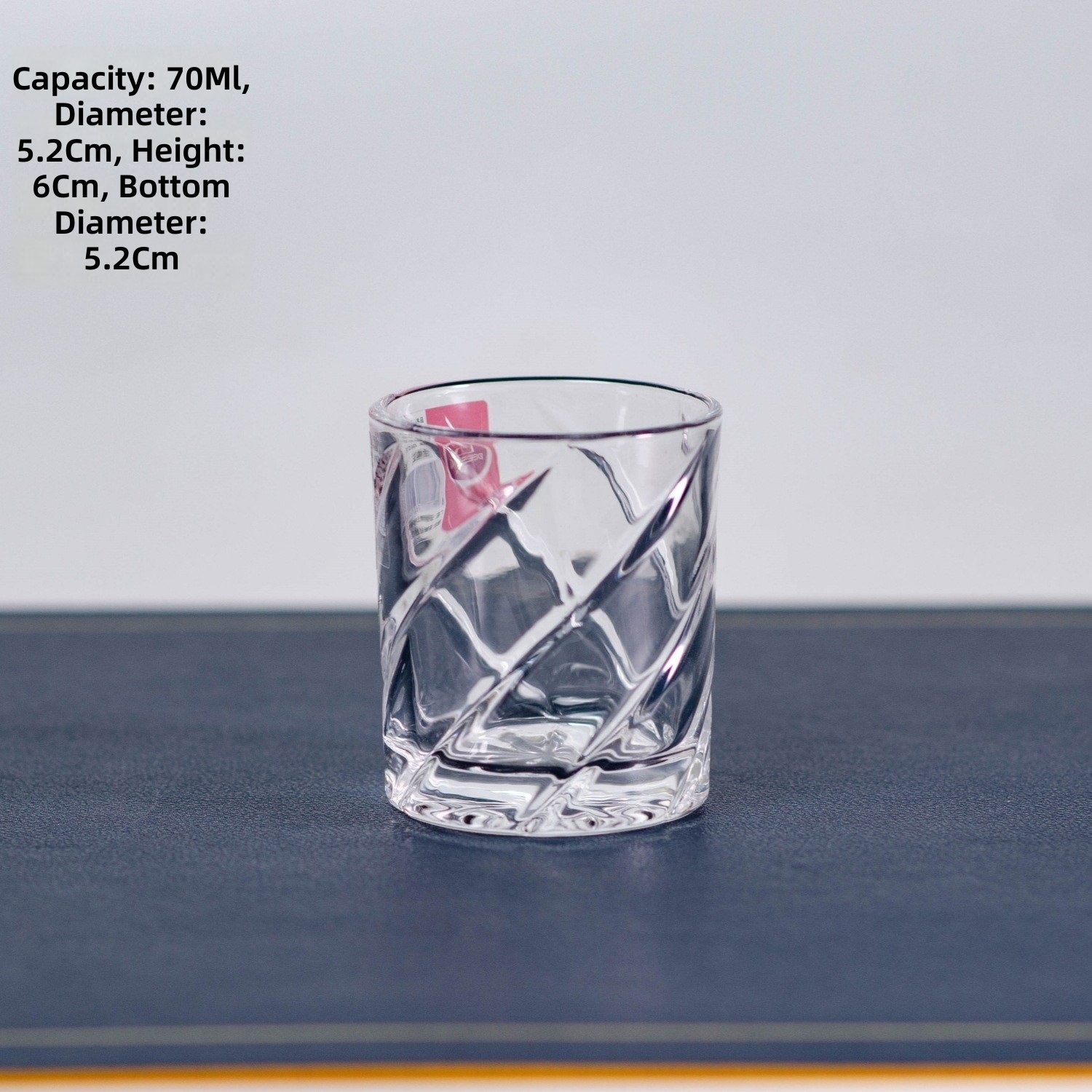 Twill crystal shot glass 70ml