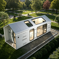 Rumah Kapsul Terisolasi Bernapas Desain Modern Pemasangan Cepat Dapur Luar Ruangan Prefab Gedung Kantor Santai