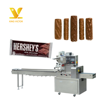 Machine d'emballage automatique à fermeture arrière machine d'emballage de barre de chocolat nutritionnel de protéines flow pack