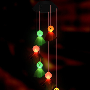 Halloween Thrilling Atmosphere Pumpkin Decorative <strong>Lamp</strong> Solar Powered Outdoor Courtyard Wind Chime Light <strong>Skeleton</strong> Decorative <strong>Lamp</strong> - Product Image 5