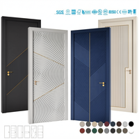 Portes à Battants Modernes en Bois Massif BASEN pour Appartement, Chambre, Villa, Salon, Hall d'Hôtel – Isolation Acoustique de Luxe et Haute Qualité