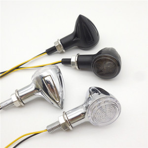 ไฟเลี้ยว LED แบบกระสุนอัลลอยด์สังกะสี 12V แบบสากล, ไฟเลี้ยวหน้า/หลังสำหรับรถจักรยานยนต์ครุยเซอร์ - Product Image 3
