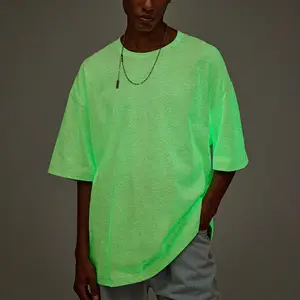 Clothing 100 cotton blank tshirt custom men's t shirt glow in the dark 100 percent cotton plain tshirt