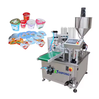 Machine de remplissage automatique Machine de remplissage scellage de gobelets en plastique pour crème glacée yaourt Machine de remplissage scellant Machine d'emballage