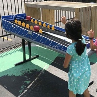 Table de jeu portable de jeu de boules à double allée avec défi de score pour événements et locations