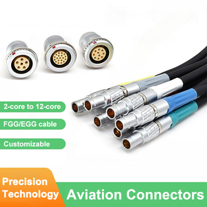 Conector Circular de Aviación NDCOMPUTING Serie B de 2 Posiciones, Tipo Push-Pull, Hembra, FGG-02 00B 0B 1B 2B, Latón Cromado Perla - Product Image 6