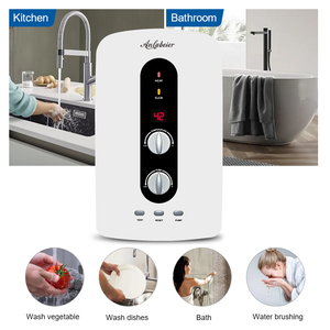 Calentador de Agua Eléctrico Instantáneo con Bomba de Presión DC Silenciosa Integrada y Control de Doble Perilla para Baja Presión de Agua - Product Image 3