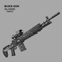 Pistolet série 14026 MK14 bataille fusil militaire bloc pistolet modèle enfants éducatif assembler bloc de construction jouet ensemble garçon cadeau