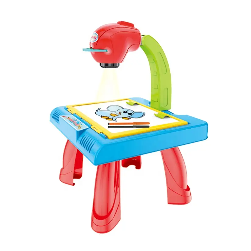 Обучающий Интерактивный Стол для рисования 3 в 1, стираемая доска для рисования, прожектор для рисования, игрушки для детей