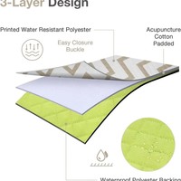 Tapis de pique-nique et de plage doux, imperméables et lavables, avec bandoulière, pour extérieur, camping, randonnée et détente en parc