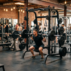 Ensemble d'entraînement multifonctionnel <span class=keywords><strong>Elite</strong></span> Smith : Rack de squat commercial premium en acier au carbone avec roulements et accessoires pour machine Smith - Product Image 3
