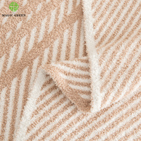 Magic Green Fournisseur Breath Stripe Couverture confortable Couverture de luxe 100% Polyester Micro Fiber Tricoté Jeter Couverture