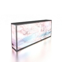 Comptoir de promotion LED rétroéclairé portable SEG de 4 pieds pour salon professionnel, sans outil