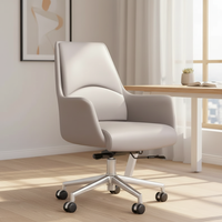 Chaise de bureau réglable en hauteur et pivotante avec coussin pour la maison, le bureau et le lieu de travail