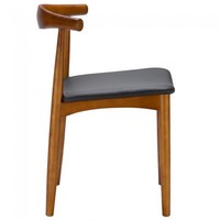 Chaise de salle à manger moderne avec accoudoirs, en bois de hêtre massif, robuste et élégante, style mi-siècle, pour restaurant, salle à manger, maison