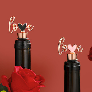 Love <b>Wine</b> Stopper Rose Gold Heart Design Bottle Seal For Valentine Wedding Gift - Product Image 4