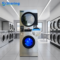 Lave-linge et sèche-linge combinés de type empilé pour les professionnels des services de blanchisserie