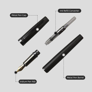 YIREN 럭셔리 블랙 잉크 펜 베스트 셀러 빈티지 문구 선물 프로모션 빅 펜촉 만년필 - Product Image 4