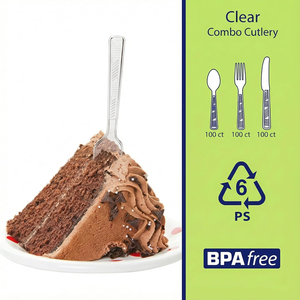 Juego de Cubiertos Desechables de Plástico para Camping y Suministros de Restaurante, Ecológico, Biodegradable, Libre de BPA, Apto para Alimentos, Juego de Picnic con Pajita - Product Image 5