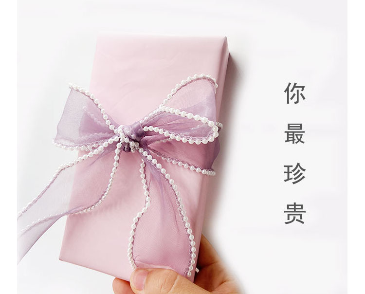 XiangHeng 2022 Factory Direct Sale New Pearl Fishtail Ribbon Wave Yarn Ribbon Flower Shop Gift Baking Wrap Ribbon