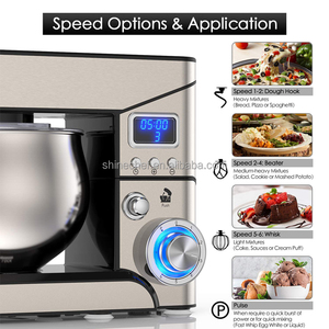 Bột máy trộn hành tinh thép không gỉ đứng <span class=keywords><strong>Mixer</strong></span> kỹ thuật số <span class=keywords><strong>7</strong></span> Quarts Máy trộn thực phẩm với màn hình LCD hiển thị - Product Image 2