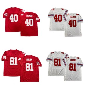 Maillot de rugby vintage pour homme, style cousu, 40 Pat <span class=keywords><strong>Tillman</strong></span>, 81 Anquan Boldin, tailles S à 3XL - Product Image 1