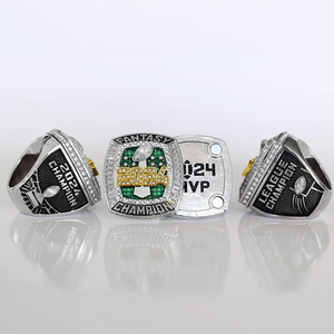 2024 campione del campionato Fantasy <span class=keywords><strong>League</strong></span> (Design Elite) nome personalizzato dell'anello (2 lati personalizzati)-volpe esclusivo FFL Football - Product Image 3