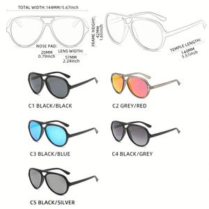 Lunettes de soleil polarisées sportives pour hommes et femmes, monture large tendance 2025, verres TAC UV400, avec logo personnalisé - Product Image 6