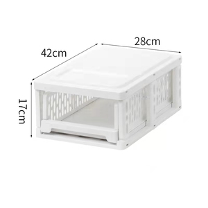 Customizable plastic hollow  stackable multi-layer drawer type clothing storage rack