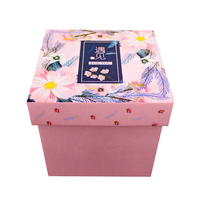 Boîte d'invitation Vintage avec logo gratuit, boîte cadeau claire personnalisée pour mariage chinois