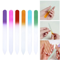 Vente en gros de limes à ongles professionnelles réutilisables en verre nano double face, 12 couleurs arc-en-ciel, durables, nouveau design, personnalisables - Thinkboo