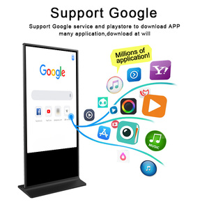 Pantalla de publicidad interactiva de señalización digital de pie con <span class=keywords><strong>sensor</strong></span> inteligente de 55 pulgadas - Product Image 6
