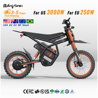 Dernier modèle Alibaba Top Seller Ridingtimes GT 54 250W Moto électrique tout-terrain haute vitesse homologuée en Europe Moteur 48V 27Ah Batterie au lithium