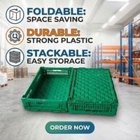 Panier en plastique perforé pliable pour fruits et légumes de supermarché