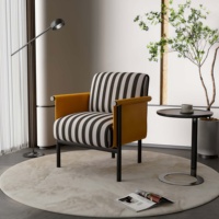 Fauteuil de détente moderne en teck doré, écologique, pour chambre à coucher, salon, salle à manger, hôtel et réception d'hôtes