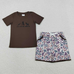 <span class=keywords><strong>Abbigliamento</strong></span> all'Ingrosso per Bambini con Ricamo 'Jesus Loves This Country Girl' in Stile Camouflage per l'Estate - Product Image 2