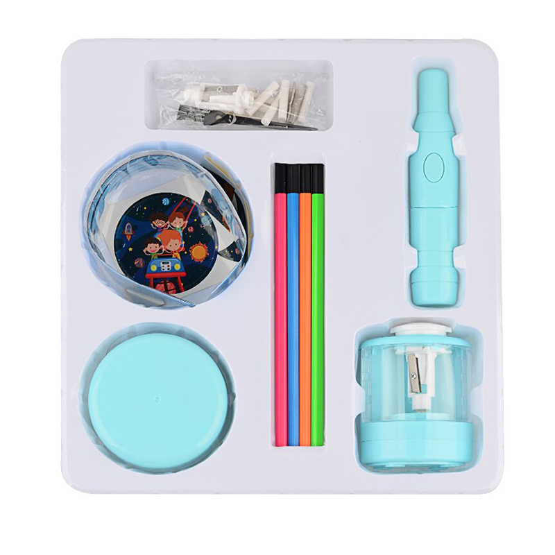 Настольный мини-пылесос, электрическая точилка для карандашей, канцелярский подарочный набор