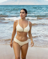 Maillots de bain flatteurs de forme abordable Bikinis jacquard personnalisés sans rembourrage Maillots de bain de luxe pour femmes