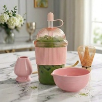 Ensemble Matcha Écologique en Gros – Matériaux et Style Personnalisables – Fouet et Bol en Bambou, Tasse Portable en PP – Coffret Cadeau pour Marques