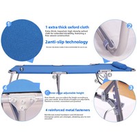Fauteuil inclinable compact et portable en alliage d'aluminium de haute qualité, style moderne et minimaliste, pour bureau, hôpital ou camping, usage individuel.