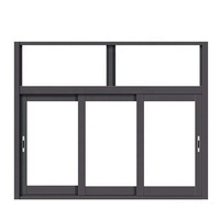 Ventana Corredera de Aluminio Moderna, Ventanas Correderas de Aluminio con Doble Acristalamiento, Ventana de Aluminio con Vidrio de Bajo Costo