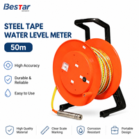 Nouveau mètre de niveau d'eau portable OEM/ODM de 50 m, précision ±1 mm, jauge de niveau pour puits profond en acier de 50 m