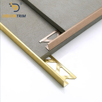 Profilé d'angle décoratif Prolink en métal pour carrelage, bande de finition murale et de sol en aluminium/acier inoxydable, sur mesure