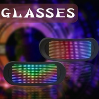 Lunettes intelligentes avec écran LED couleur de 2e génération, contrôle par application, lunettes de soleil programmables pour le Ramadan et la Saint-Valentin