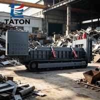 Cisaille à portique sur chenilles hydraulique à moteur, efficace, pour le recyclage de ferraille, y compris l'aluminium allié de haute qualité, pour les ferronneries et les entrepôts de ferraille, vente en gros