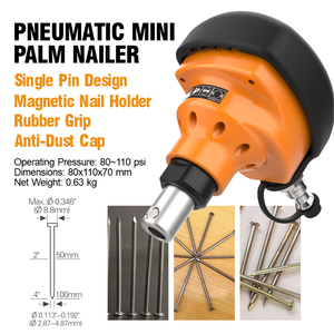 <span class=keywords><strong>Clavadora</strong></span> y Martillo Neumático de Palma <span class=keywords><strong>Freeman</strong></span> Mini con Construcción de Aleación de Aluminio, Guía Magnética para Clavos y Profundidad Ajustable - Product Image 2