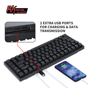 Clavier Mécanique <span class=keywords><strong>Royal</strong></span> Kludge <span class=keywords><strong>RK84</strong></span> Personnalisé Azerty Gamer Sans Fil Hotswap 75% Custom, pour Jeu - Product Image 3