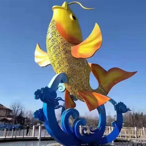 Estatua de Metal de acero inoxidable para jardín al aire libre, escultura abstracta y moderna, grande, a la venta - Product Image 5